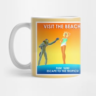 Satire Beach Poster Mug